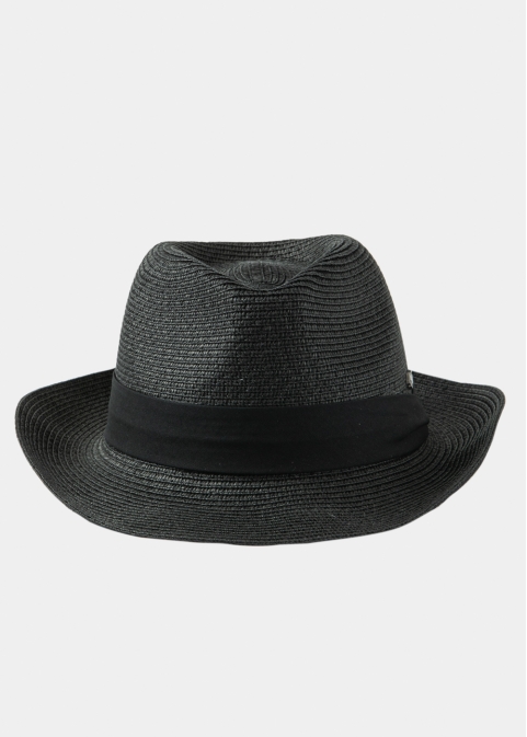 Black Fedora Hat w/ Black Hatband