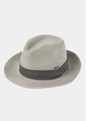 Grey Fedora Hat w/ Grey Hatband