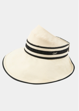 Half-Opened Cotton Hat in Ecru