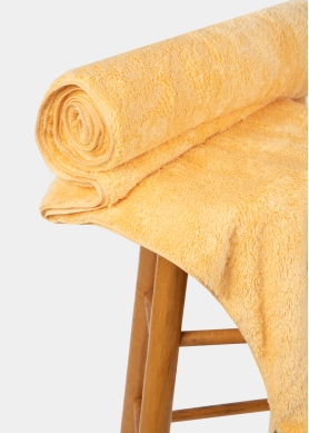 Yellow fluffy towel 2