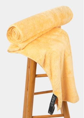 Yellow fluffy towel 2