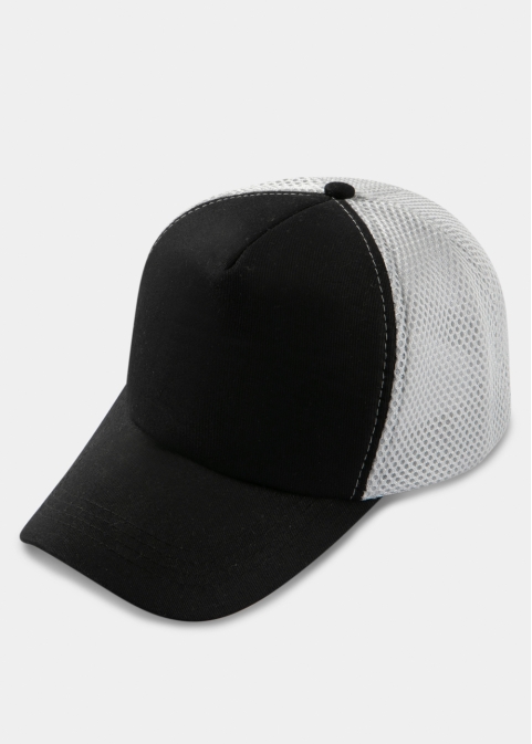 Black & Grey Puffy Cap