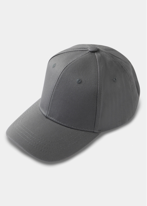Grey Plain Cap