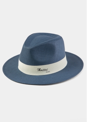 Navy Blue "Thassos" Panama Hat