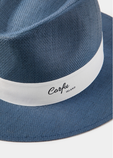 Navy Blue "Corfu" Panama Hat