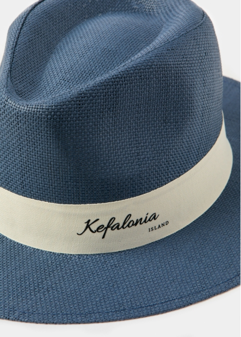 Navy Blue "Kefalonia" Panama Hat
