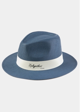 Navy Blue "Zakynthos" Panama Hat
