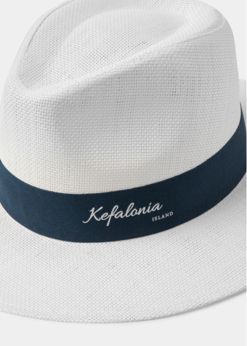 White "Kefalonia" Panama Hat