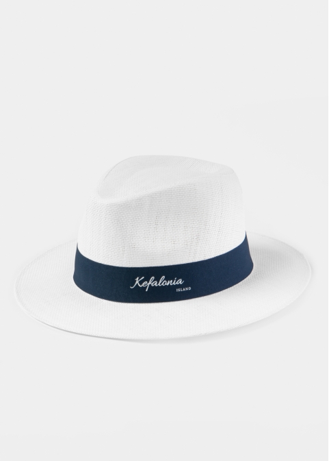 White "Kefalonia" Panama Hat