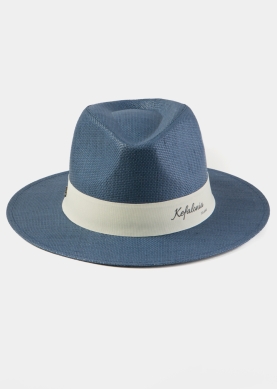 Navy Blue "Kefalonia" Panama Hat