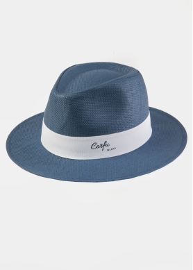 Navy Blue "Corfu" Panama Hat