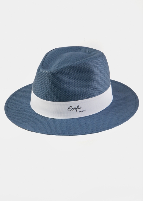 Navy Blue "Corfu" Panama Hat