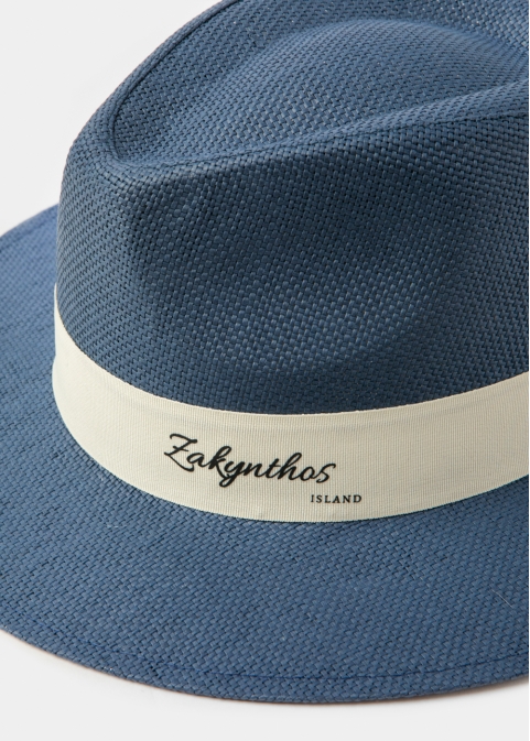 Navy Blue "Zakynthos" Panama Hat