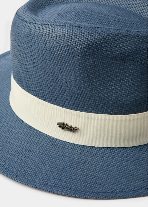 Navy Blue "Thassos" Panama Hat