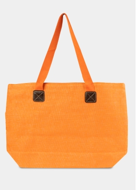 Orange Striped Beach Bag 