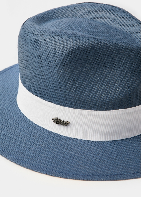 Navy Blue "Santorini" Panama Hat