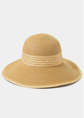 Handmade Brown Hat w/ Raffia Details  