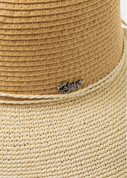 Brown & Beige Handmade Hat  