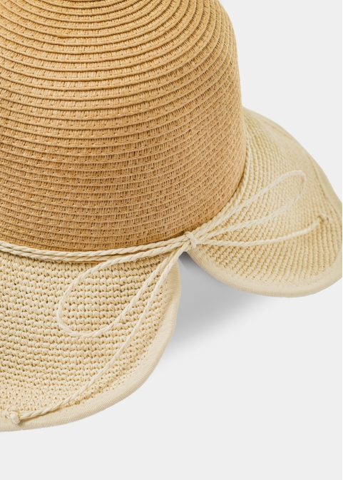 Brown & Beige Handmade Hat  