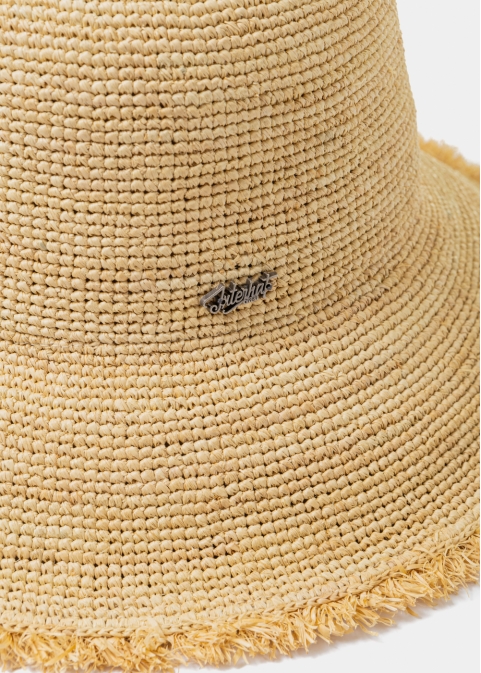 Natural Raffia Bucket Style Hat