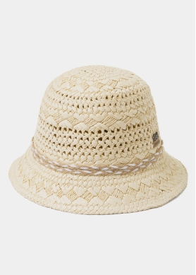 Beige Handmade Braided Hat