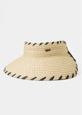 Beige Top Opened Straw Hat