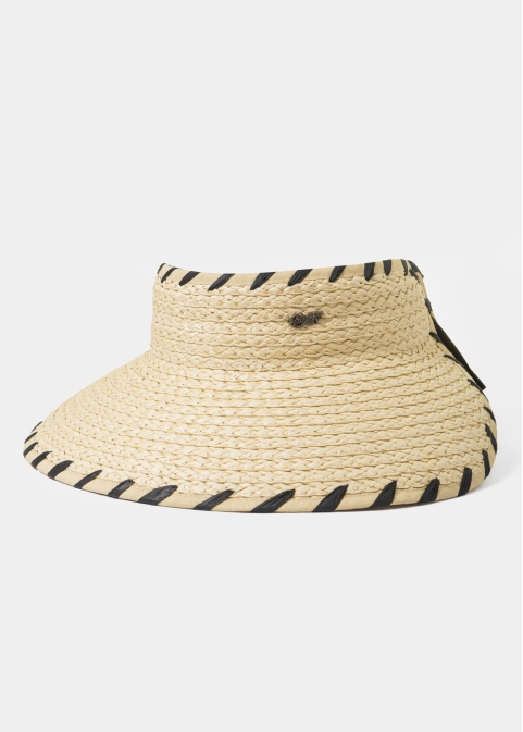 Beige Top Opened Straw Hat