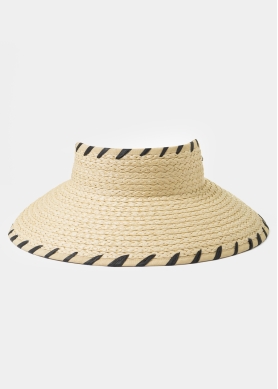 Beige Top Opened Straw Hat