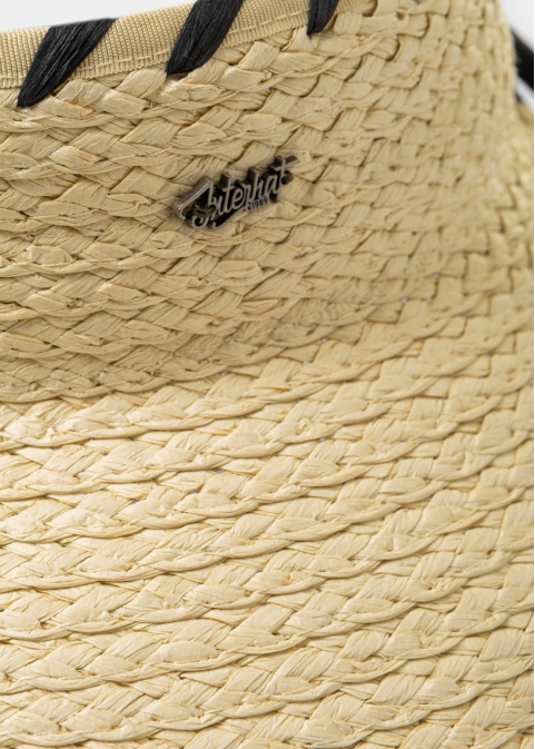 Beige Top Opened Straw Hat