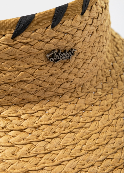 Brown Top Opened Straw Hat