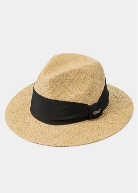 Raffia Panama Style Hat w/ Black Hatband