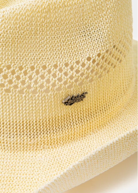 Ecru Knitted Cowboy Hat