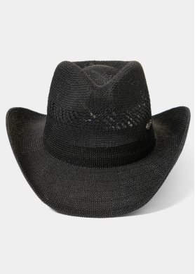 Black Knitted Cowboy Hat