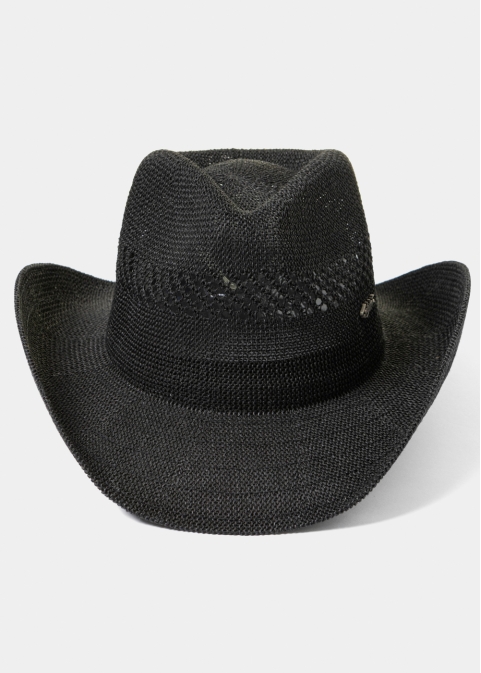 Black Knitted Cowboy Hat
