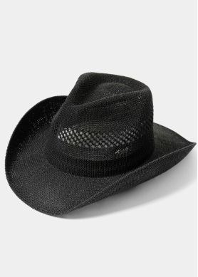 Black Knitted Cowboy Hat
