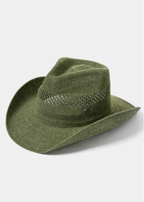 Green Knitted Cowboy Hat