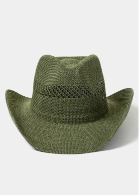 Green Knitted Cowboy Hat