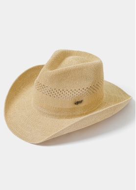 Beige Knitted Cowboy Hat