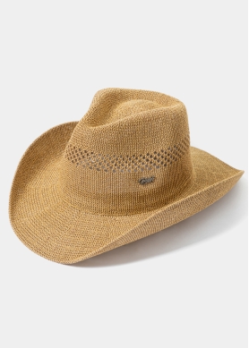 Brown Knitted Cowboy Hat