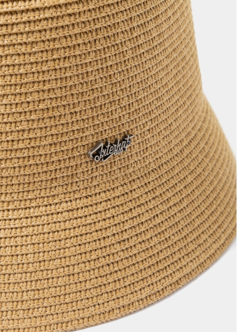 Brown Bucket Style Hat