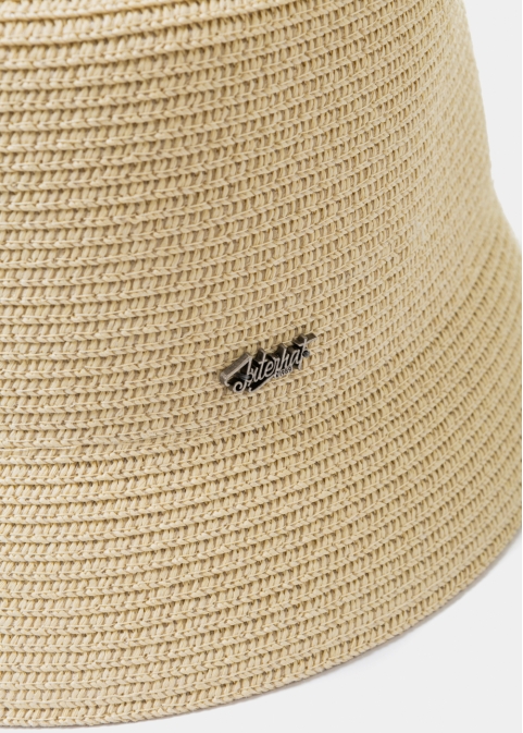 Beige Bucket Style Hat