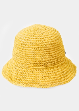 Yellow Κnitted Bucket Style Hat