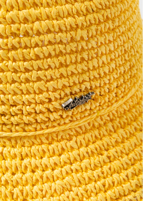 Yellow Κnitted Bucket Style Hat
