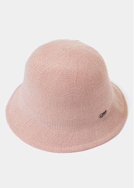 Pink Knitted Bucket Style Hat 2