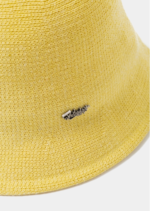 Lime Knitted Bucket Style Hat 2