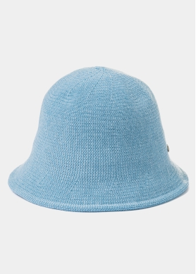 Blue Knitted Bucket Style Hat 2