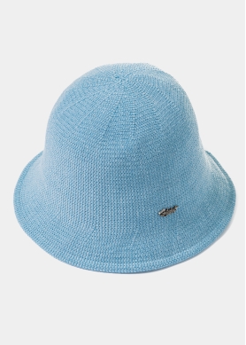 Blue Knitted Bucket Style Hat 2