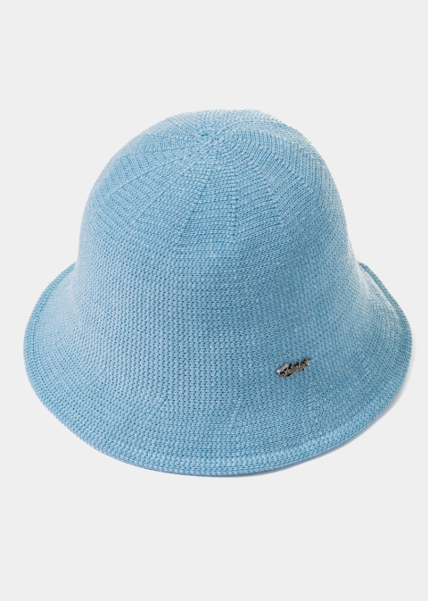 Blue Knitted Bucket Style Hat 2