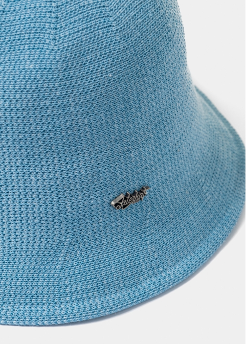 Blue Knitted Bucket Style Hat 2
