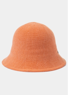 Orange Knitted Bucket Style Hat 2